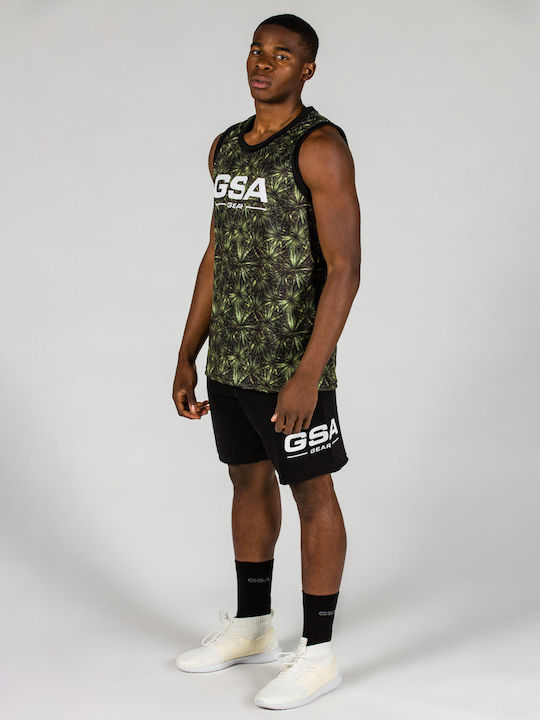 Energy Athletic Men's Short Sleeve Green Blouse