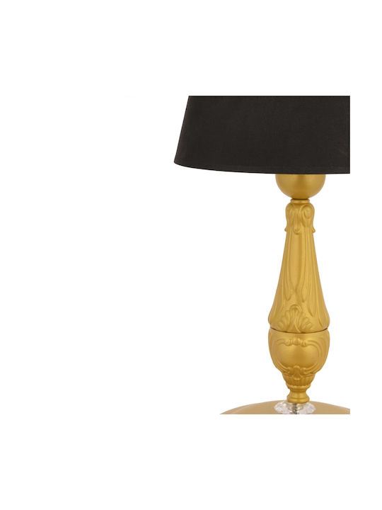 ArteLibre Mar Metal Table Lamp for Socket E27 with Black Shade and Gold Base