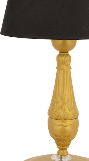 ArteLibre Mar Metal Table Lamp for Socket E27 with Black Shade and Gold Base