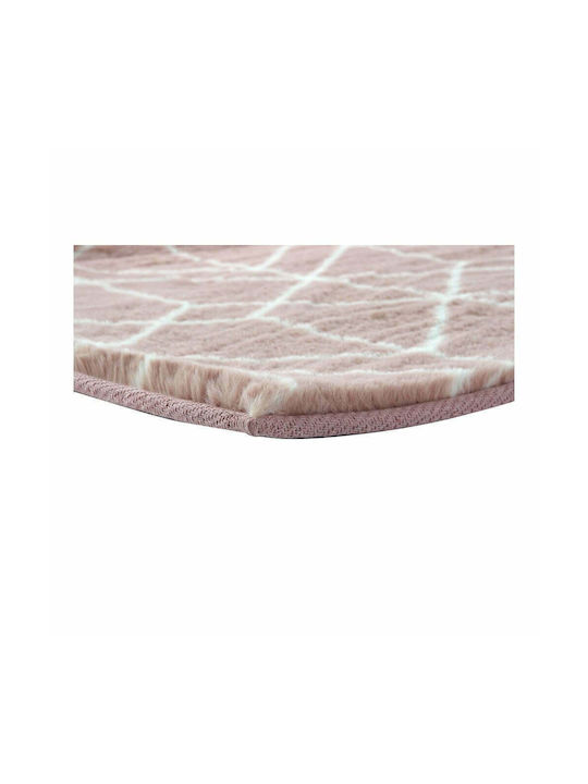 DKD Home Decor Teppich Rechteckig Rosa