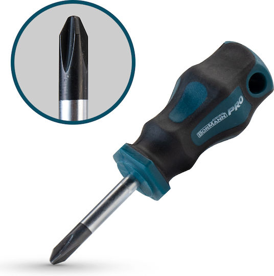Bormann Pro Magnetic Dwarf Screwdriver Cross with Nib Size PH2