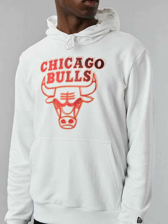Neon Fade Chicago Bulls Φούτερ με Κουκούλα Λευκό
