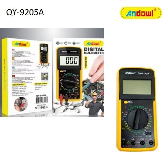 Andowl QY-9205A Ψηφιακό Πολύμετρο με Μέτρηση AC / DC / Αντίστασης