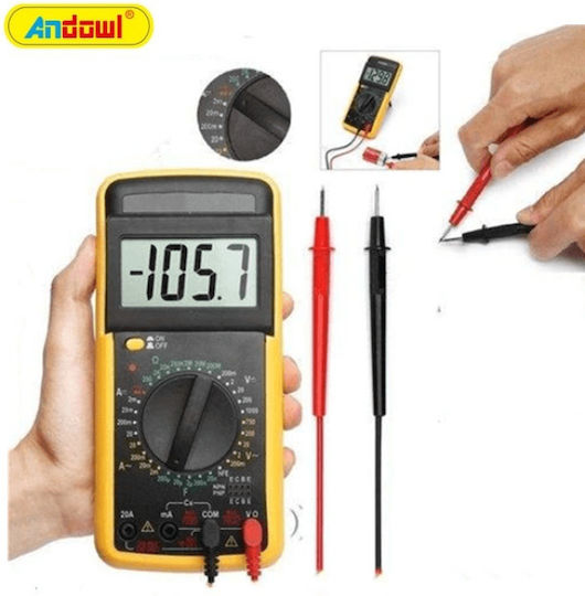 Andowl QY-9205A Ψηφιακό Πολύμετρο με Μέτρηση AC / DC / Αντίστασης