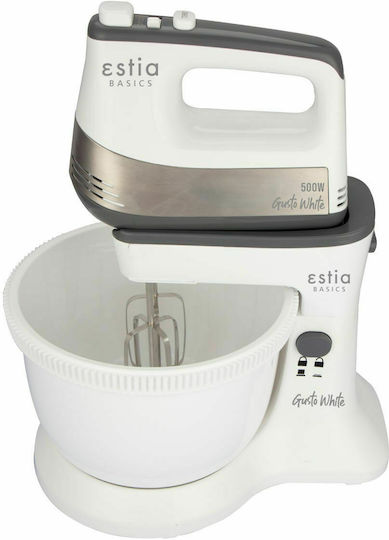Estia Gusto Μίξερ με Πλαστικό Κάδο 3.4lt Λευκό 500W