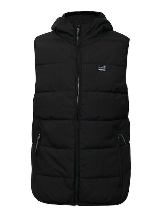 Ärmellos Jacke Puffer Schwarz