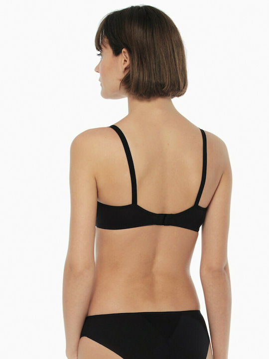 Triangle Triangle Bra without Padding without Underwire Black