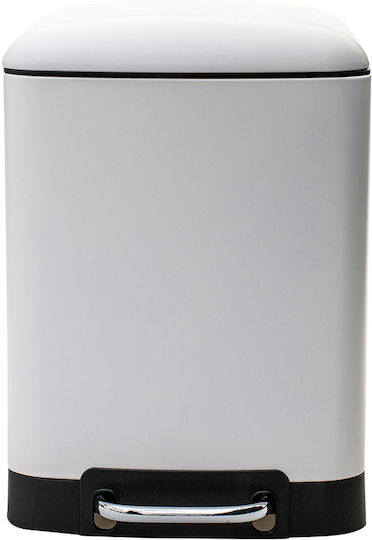 Estia Inox Bathroom Basket Soft Close 6lt White