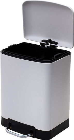 Estia Inox Bathroom Basket Soft Close 6lt White