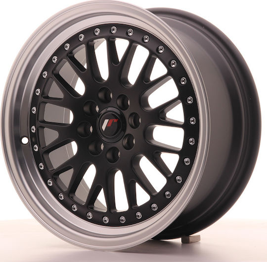 Japan Racing Wheels Αλουμινιού Αυτοκινήτου JR10 16"x7" Mattschwarz/bearbeitete Lippe