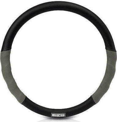 Sparco Car Steering Wheel Cover with Diameter 38cm Synthetic Black with Black Seam