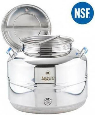 Sansone Stainless Steel Container Βαρέλι Νερού Europa with Screw Lid 2lt