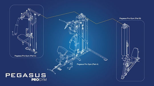 Pegasus MT‑18504‑ABC Многофункционален Уред за Фитнес с Тежести 150кг (2x75кг)
