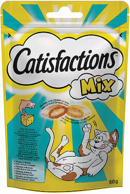 Catisfactions Mix Λιχουδιές Σνακ με Τυρί για Γάτα 60gr