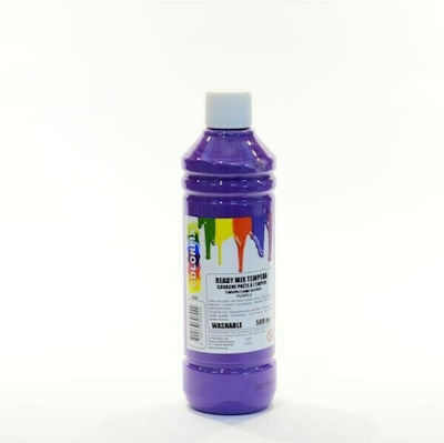 Colorfix Ready Mix Tempera Tempera Colour Paint Bottle 500ml Purple