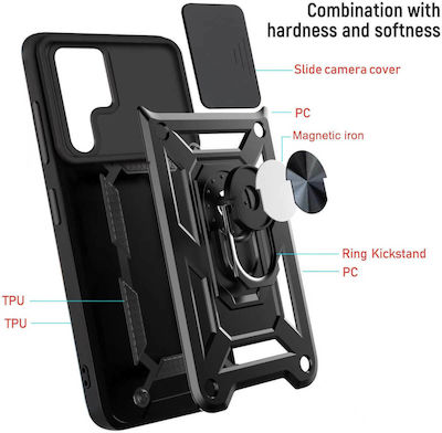 Bodycell Armor Slide Back Cover Πλαστικό Ανθεκτική Μαύρο (iPhone 11)