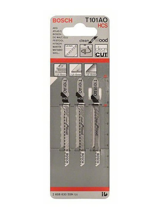 Bosch T101AO Blade for Wood 83mm 3pcs