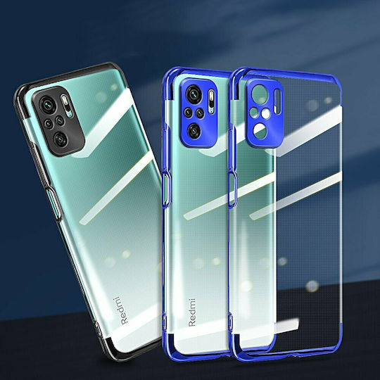 Hurtel Electroplating Back Cover Silicon 0.3mm Transparent / Albastru (Redmi Note 10 5G / Poco M3 Pro)
