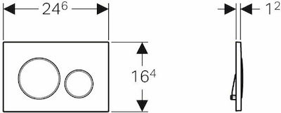 Geberit Sigma 20 Spülplatten für Toiletten Doppelspülung Schwarz glänzend 115.882.KM.1