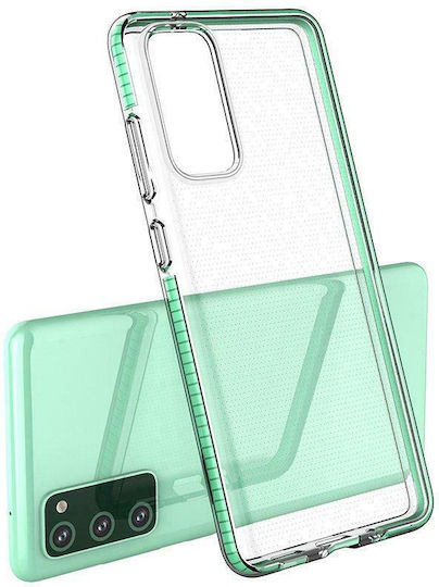 Hurtel Spring Задна корица Силикон 1мм Clear / Blue (Galaxy S21 5G)