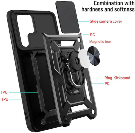 Bodycell Armor Slide Back Cover Πλαστικό Μαύρο (Poco X3 GT)