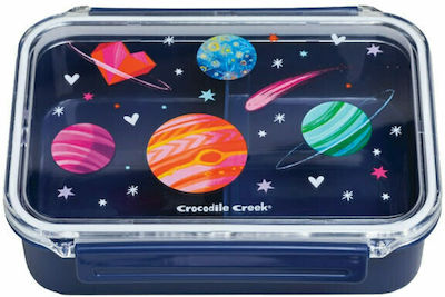 Crocodile Creek Bento Recipient pentru mâncare pentru copii din plastic Albastru 17.8 x 13.3 x 5.7buc