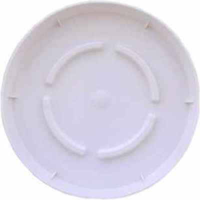 Plastona Roto 22 Round Plate Pot Ultra White 18.5x18.5cm