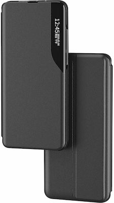 Hurtel Eco Leather View Book Δερματίνης Μαύρο (Galaxy S22+ 5G)