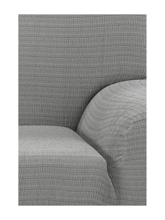 Mc Decor Akari Elastic Cover for Four Seater sofa Grey Light 230εκ. 1pcs