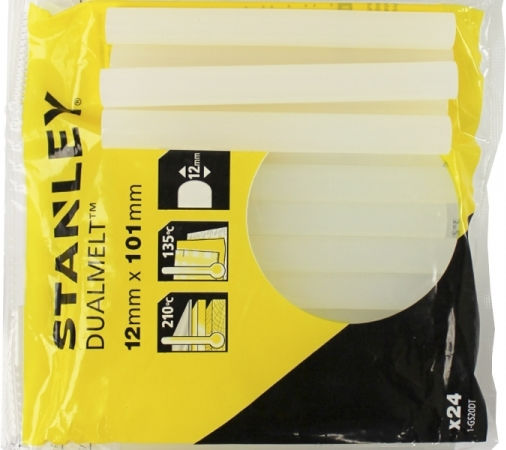 Stanley Ράβδοι Σιλικόνης 1-GS20DT Διάφανο 12mm 24τμχ