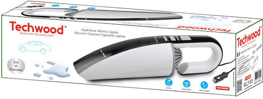 Techwood Aspirator De Mână Pentru Mașini Reîncărcabil 12V 30W Alb