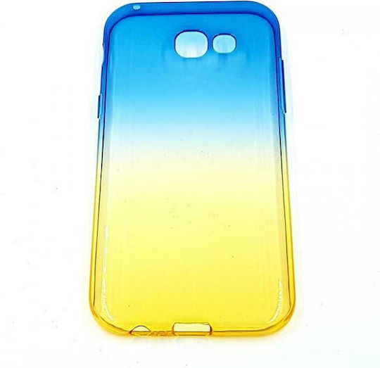 Forcell Ombre Задна корица Силикон Blue / Gold (Galaxy A5 2017)