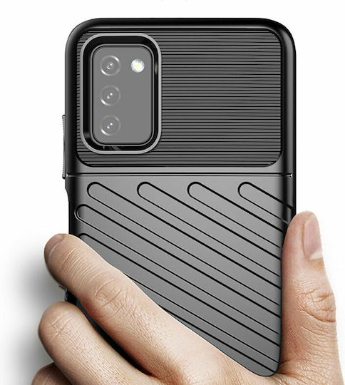 Hurtel Thunder Back Cover Σιλικόνης Μαύρο (Galaxy A03s)