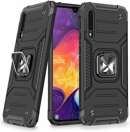 Wozinsky Ring Armor Kickstand Back Cover Πλαστικό Μαύρο (Galaxy A51)