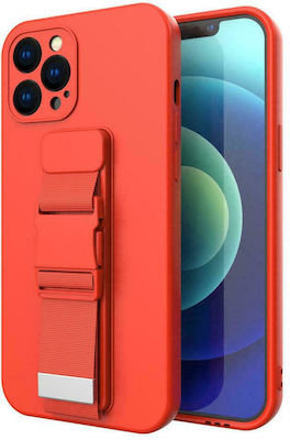 Hurtel Rope Air Bag Back Cover Silicone 1mm Red (Redmi Note 10 / 10s / Poco M5s)