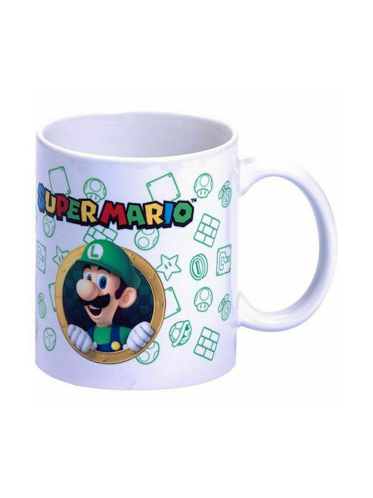 Nintendo Super Mario Bros Luigi Cană Ceramică Multicoloră 2buc