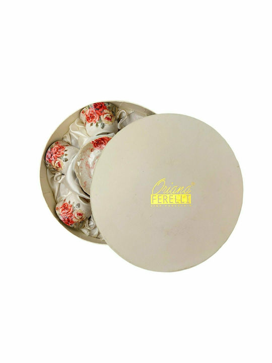 Oriana Ferelli Set of Cups Coffee Porcelain Multicolored 6pcs