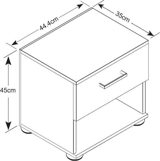 Nachttisch Renato Urban Oak 44x35x43cm