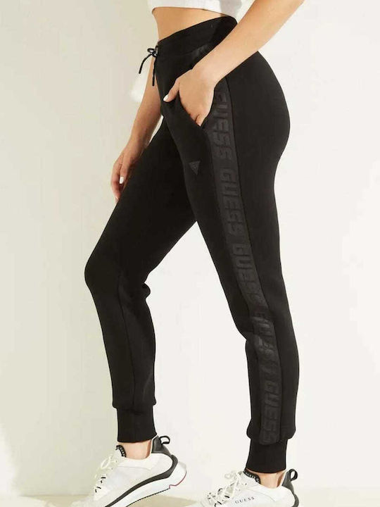 Allie Scuba High Waist Sweatpants Jogger Black