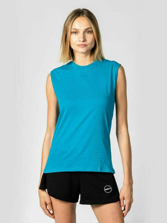 GSA Women's Athletic Blouse Sleeveless Turquoise