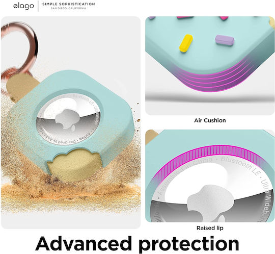 Elago Ice Cream Калъф за ключодържател Силикон за AirTag Mint