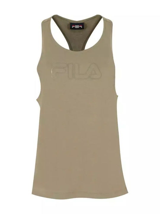 Quill Fit Tank Γυναικεία Καλοκαιρινή Μπλούζα Βαμβακερή Αμάνικη Χακί