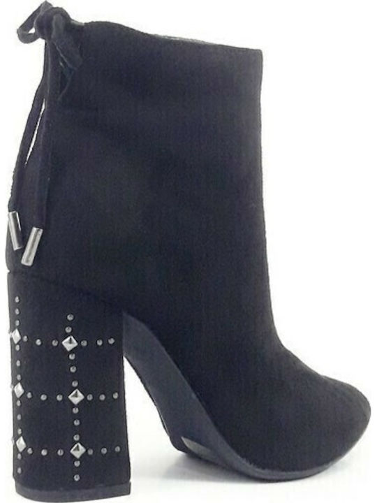 Wildleder Stiefeletten Damen Schwarz