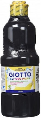 Giotto School Paint Tempera Colour Paint Bottle 500ml Black