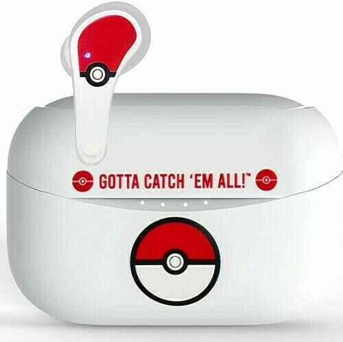 OTL Pokémon Poké ball In-ear Bluetooth Handsfree Earphones with Charging Case White