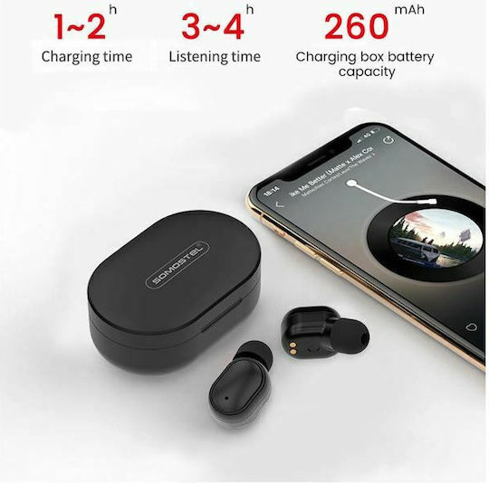 Somostel SMS-J13 In-ear Bluetooth Handsfree Căști cu Carcasă de Încărcare Mentă