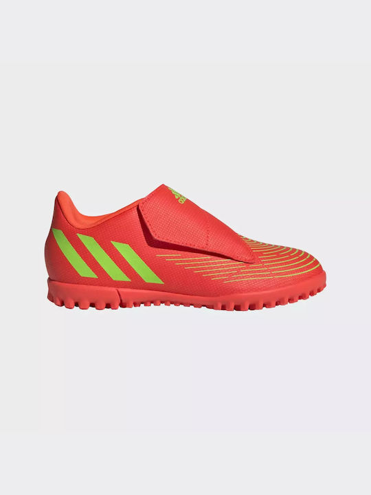 Adidas Παιδικά Ποδοσφαιρικά Παπούτσια Predator Edge 4 με Σχάρα Χωρίς Κορδόνια Κόκκινα