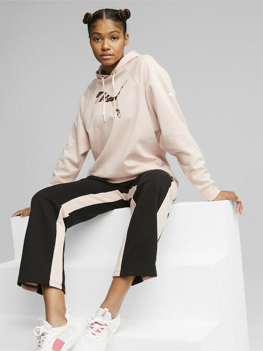 PUMA Modern Sports Φούτερ Ροζ με Κουκούλα