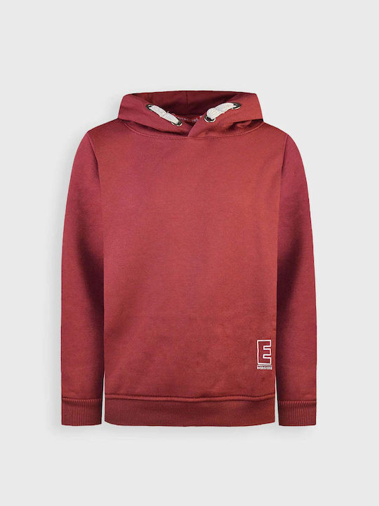 Energiers Kinder Sweatshirt mit Kapuze Burgundisch