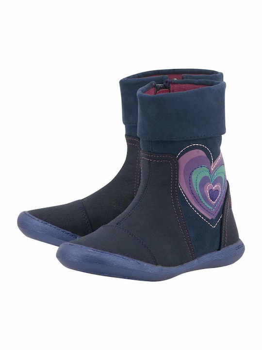 Ghete Copii din Suede cu Fermuar Negre